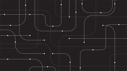 Abstract connect lines and dots circuit, simple technology graphic background, vector design network technology and connection concept.