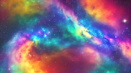 Obraz premium A universe of stars and morning colors