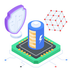 Isometric icon of lab experiment 