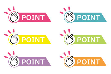 イラスト素材：ポイント,重要,チェック,注目,注意,付箋