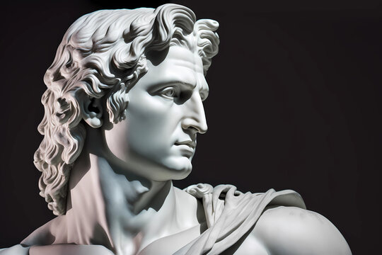 Alexander the Great of Macedon, ancient king, son of Phillip II. Generative AI.
