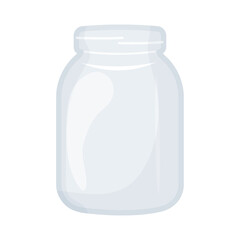 Empty glass jar for compote