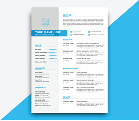 Professional Resume and Cover Letter Template, Clean Modern Resume and Cover Letter, resume design, cv, resume template
