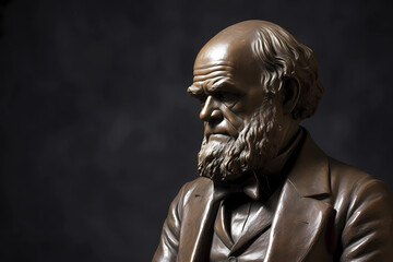 Obraz premium Charles Darwin, biologist, naturalist, geologist, author of the theory of natural selection. Generative AI. 