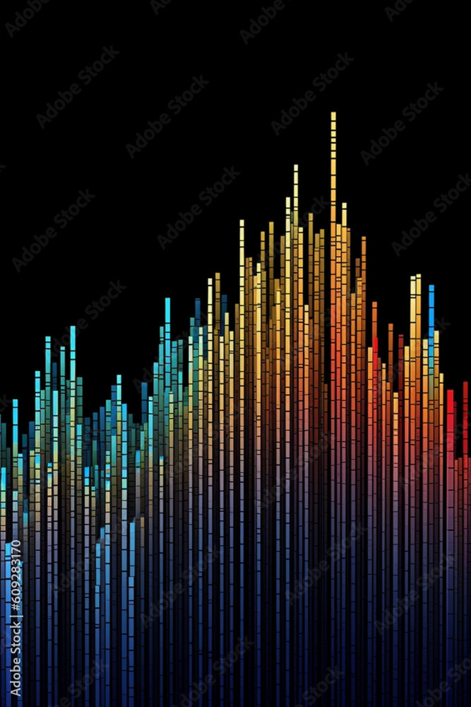 Fototapete a time-lapse photograph capturing the movement of stock market chart lines over a period of time, il