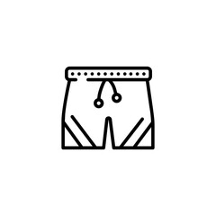 Men's and Women's Boxer Shorts icon on white background. Underpants thin line icon, undergarment and underwear sign. Vector graphics