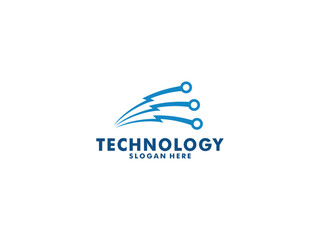 Technology logo vector, Abstract Tech Logo design template 