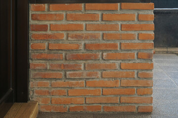 Old antique brick outer wall exterior.