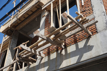 Construction residential new house in progress.