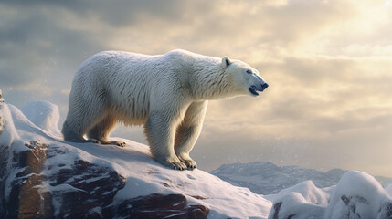 Obraz na płótnie Canvas Polar white bear. Generative AI
