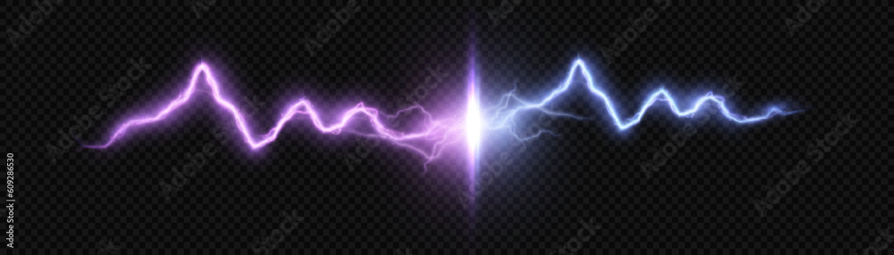 Aufkleber abstract flash of light with elements of electric discharge, lightning. high current, power. vector 