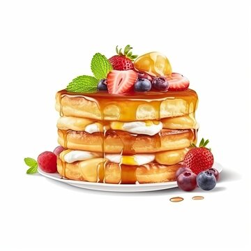 Gateau Basque delicious food isolated on white background. Generative AI