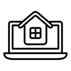 Real estate icon with transparent background