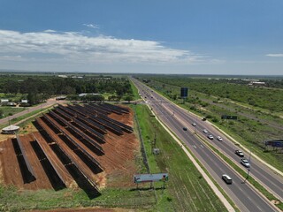 Botswana University of Agriculture and Natural Resources Solar farm in Gaborone, Botswana, Africa