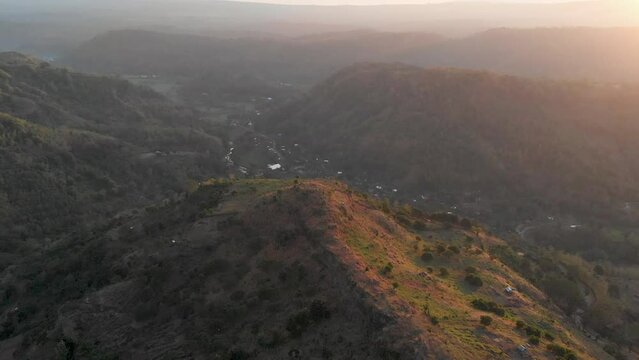 Morning view around Kole, Bima from drone perspective