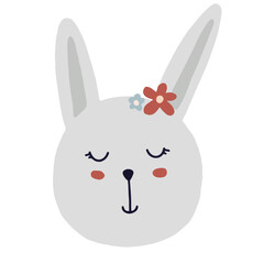 Rabbit bunny cute hand drawn kids illustration