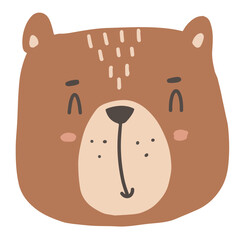 Bear cute hand drawn kids illustration