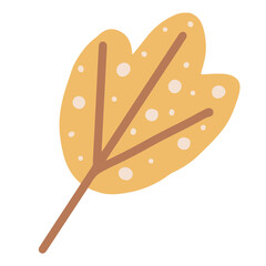 Leaf cute hand drawn kids illustration