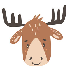 deer cute hand drawn kids illustration