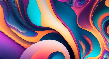 Abstract Blue Circle Design Geometric Pattern