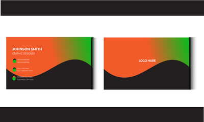 professional creative Minimalist black and gradient color variation Modern corporate business card design template professional creative