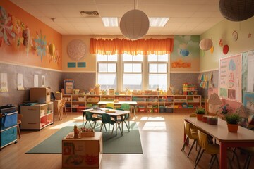 Classroom preschool. Generate Ai