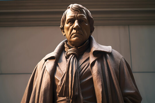 Friedrich Hegel, German philosopher of the Western world. Generative AI.
