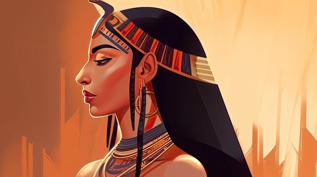 Nefertity, egyptian queen, ai based