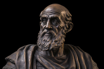 Hippocrates, Greek physician, considered an important figure in the history of medicine. Generative AI.

