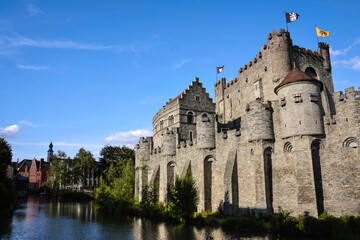 Fototapeta na wymiar The Gravensteen Castle - Ghent, Belgium