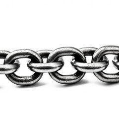 Chain on white background. Generative AI