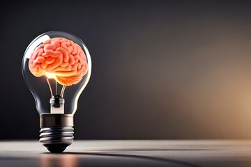 brainwith light bulb idea