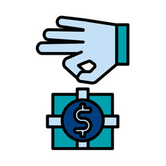 Filled Line Give gift design vector icon design vector line icon svg