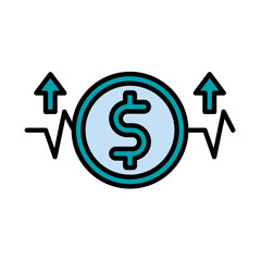 Filled Line Health Financing design vector icon design vector line icon svg