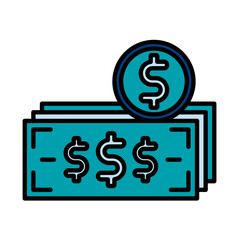 Filled Line Money design vector icon design vector line icon svg