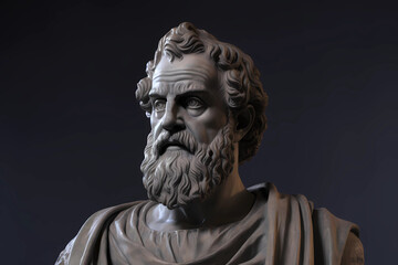 Parmenides of Elea, pre-Socratic Greek philosopher. Generative AI.