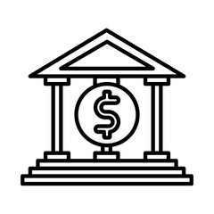 Bank design vector icon design vector line icon svg