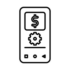 Banking Application design vector icon design vector line icon svg