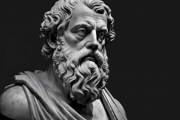 Plate, ancient Greek philosopher from Athens. Generative AI. - obrazy, fototapety, plakaty