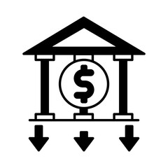Solid Line Bankrupt design vector icon design vector line icon svg