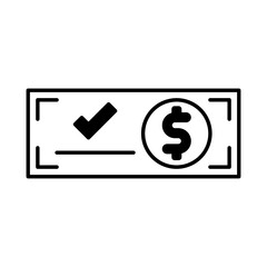 Solid Line Check design vector icon design vector line icon svg