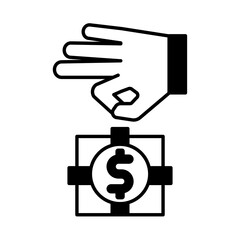 Solid Line Give gift design vector icon design vector line icon svg