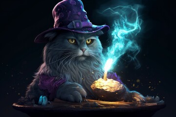 Wizard cat. Generate Ai