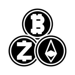 Solid Cryptocurrency design vector icon design vector line icon svg