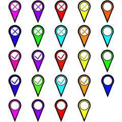 Assorted Colored Location Tags Collection 24 Pack