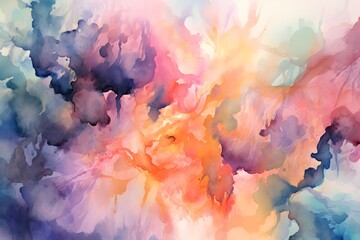 Watercolor abstract background, AI generated