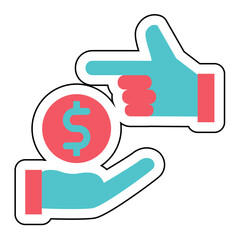 Sticker Fine design vector icon design vector line icon svg