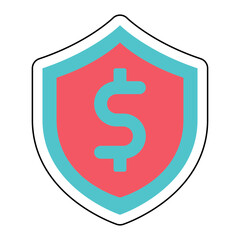 Sticker Insurance design vector icon design vector line icon svg