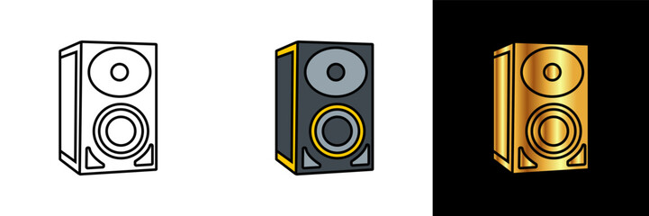 Speaker Studio icon representing high-quality audio output and immersive sound experience for professional studio setups.