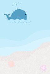 クジラの背景